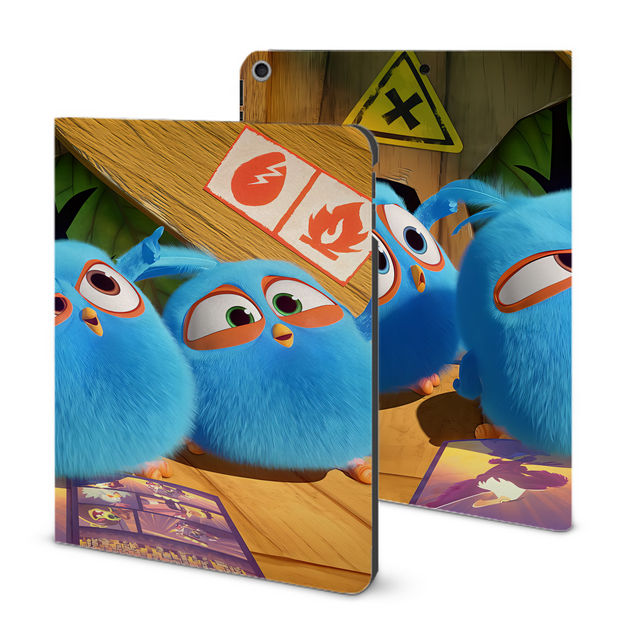 （画像用） Angry Birds アングリーバード IPad ケース ブック型 PUレザー TPU 耐衝撃 軽量 薄型 ペン収納なし 全面保護 IPad 各モデル対応